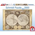 Schmidt Spiele Historical map of the world, 2000 db (58178) Kirakó