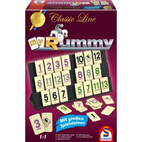 Schmidt Spiele Classic Line Rummy, Nagy játéklapkákkal társasjáték (49282) 