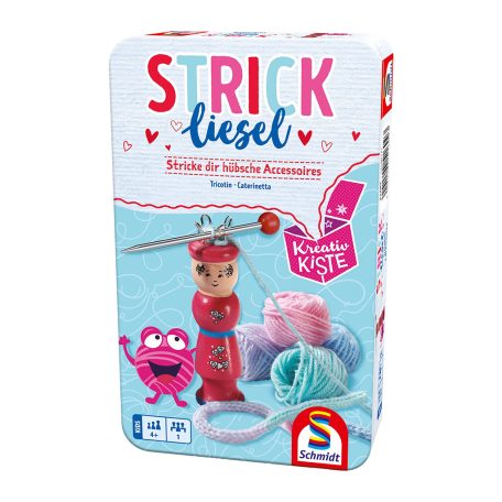 Schmidt Spiele Strickliesel - Fonalas horgoló fémdobozban (51609) Készségfejlesztő játék 