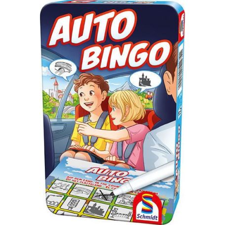 Schmidt Spiele Auto-Bingo társasjáték fémdobozban (51434) 