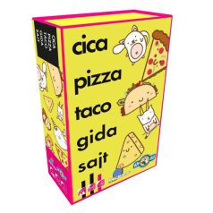 Cica, pizza, taco, gida, sajt kártyajáték