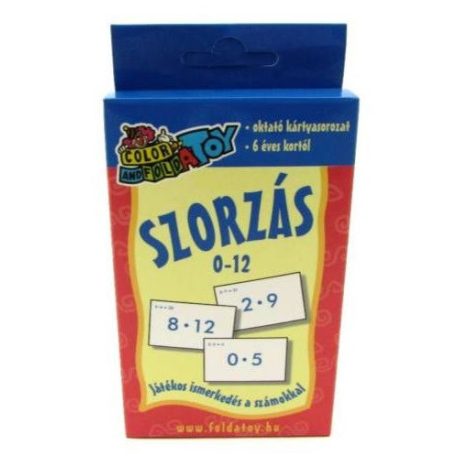Szorzás oktatókártya 0-13
