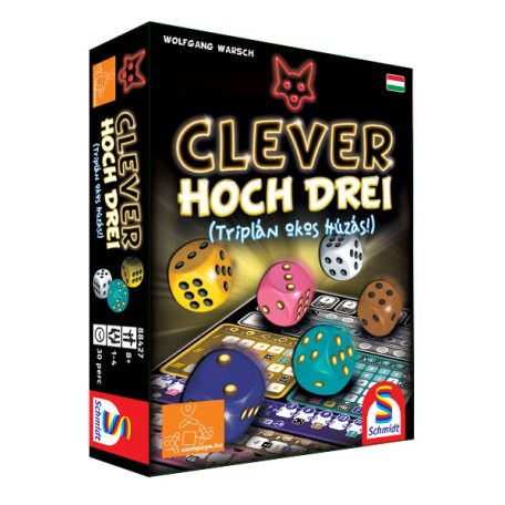 Schmidt Spiele Clever hoch Drei - Triplán okos húzás társasjáték 