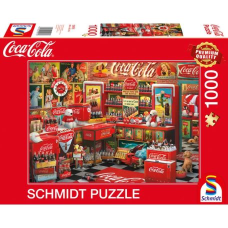 Schmidt Spiele Coca Cola - Nostalgia shop, 1000 db (59915) Kirakó