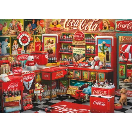 Schmidt Spiele Coca Cola - Nostalgia shop, 1000 db (59915) Kirakó