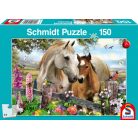 Schmidt Spiele Mare and foal, 150 db (56421) Gyerek Kirakó