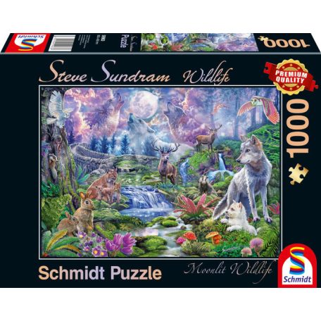 Schmidt Spiele Moonlit Wildlife, 1000 db (59963) Kirakó