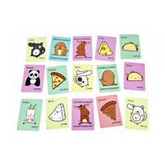   Cica, pizza, taco, gida, sajt - Fordulatos fordítás kártyajáték