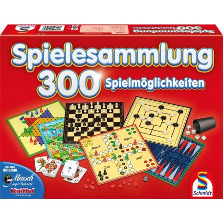Schmidt Spiele 300er Spielesammlung rot (49195) Társasjáték 