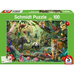   Schmidt Spiele Colourful jungle wildlife, 100 db (56485) Gyerek kirakó 