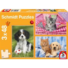   Schmidt Spiele My cutest baby animals, 3x48 db (56361) Gyerek kirakó 