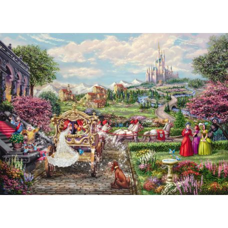 Schmidt Spiele Disney, Cinderella Happily Ever After (58038) 1000 db Thomas Kinkade Kirakó 