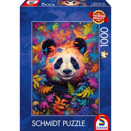 Schmidt Spiele Panda in a rainbow-coloured forest (59781) 1000 db  Kirakó 