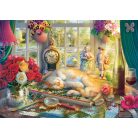 Schmidt Spiele Puzzle time with the cat (59789) 1000 db  Kirakó 