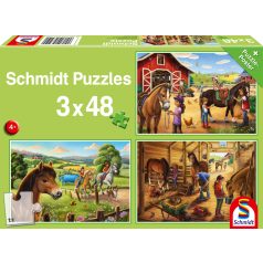   Schmidt Spiele My favourite horses (56519) 3x48 db  Gyerek kirakó 