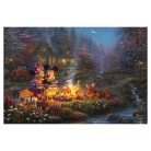 Schmidt Spiele Disney, Mickey and Minnie Sweetheart Campfire 200 db (56558) Gyerek Kirakó Thomas Kinkade 