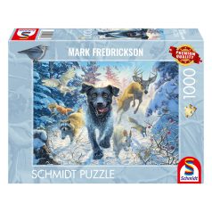   Schmidt Spiele Hundeliebe, schwarzer Labrador im Schnee  (58558) Kirakó MARK FREDRICKSON 1000 db 