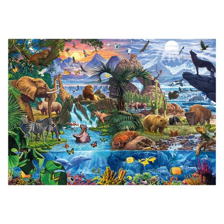 Schmidt Spiele Panorama der Tierwelt, 1500 db (58866) Kirakó