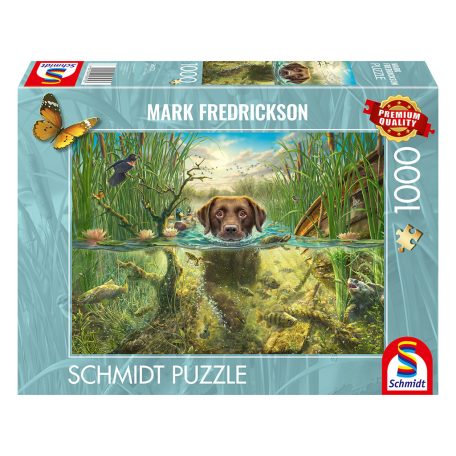 Schmidt Spiele Hundeliebe, brauner Labrador im kühlen Nass  (58572) Kirakó MARK FREDRICKSON 1000 db 