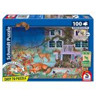 Schmidt Spiele Animal visit by night (56575) Gyerek kirakó 100 db