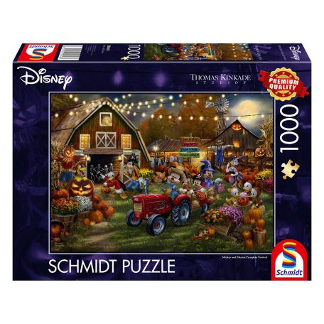 Schmidt Spiele Disney, Mickey & Minnie Pumpkin Festival  (58048) Kirakó 1000 db Thomas Kinkade