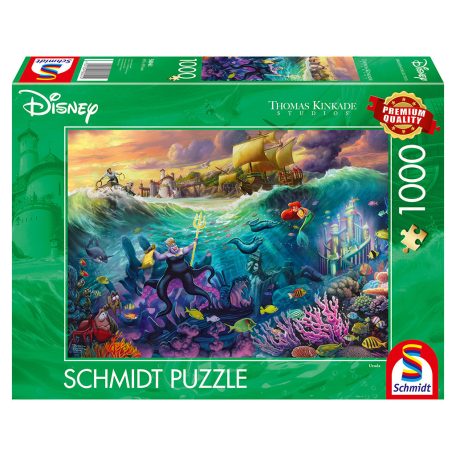 Schmidt Spiele Disney, The Little Mermaid, Ursula (58041) Kirakó 1000 db Thomas Kinkade