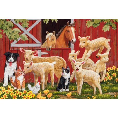 Schmidt Spiele Animals on the farm 3x48 db (56579) Gyerek kirakó 