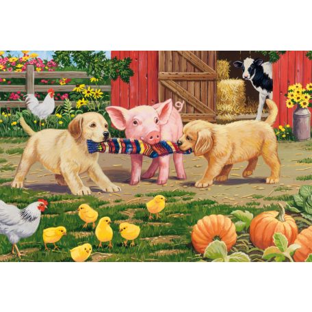 Schmidt Spiele Animals on the farm 3x48 db (56579) Gyerek kirakó 