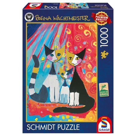 Schmidt Spiele Happy cat family (58659) Kirakó ROSINA WACHTMEISTER 1000 db