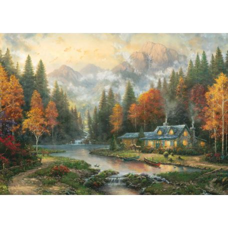 Schmidt Spiele Evening at Autumn lake (58784) Kirakó 1000 db Thomas Kinkade