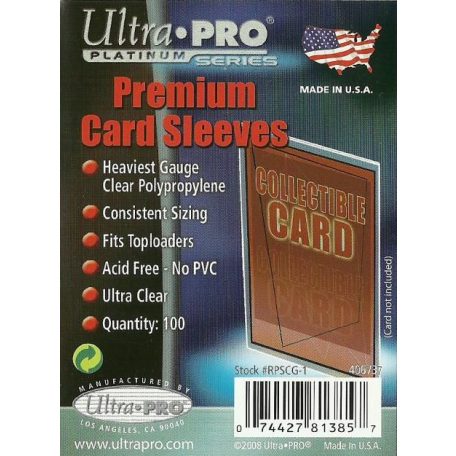 Kártyavédő fólia - Ultra pro - Prémium Sleeves (63,5 x 88 mm)